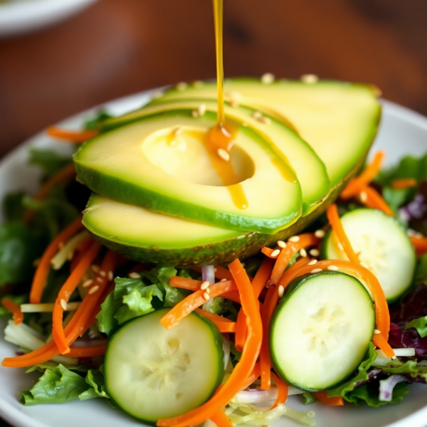 Japanese Avocado Salad with Sesame Dressing