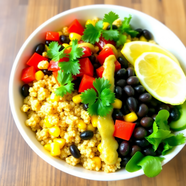 Spicy Bean & Quinoa Bowl