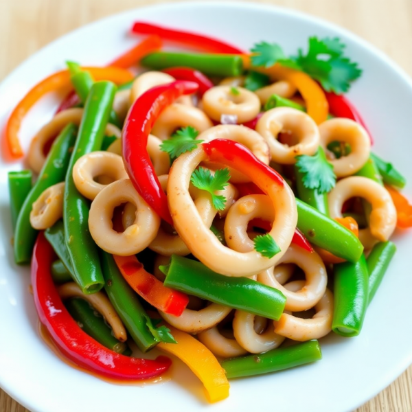 Spicy Garlic Squid Stir-Fry