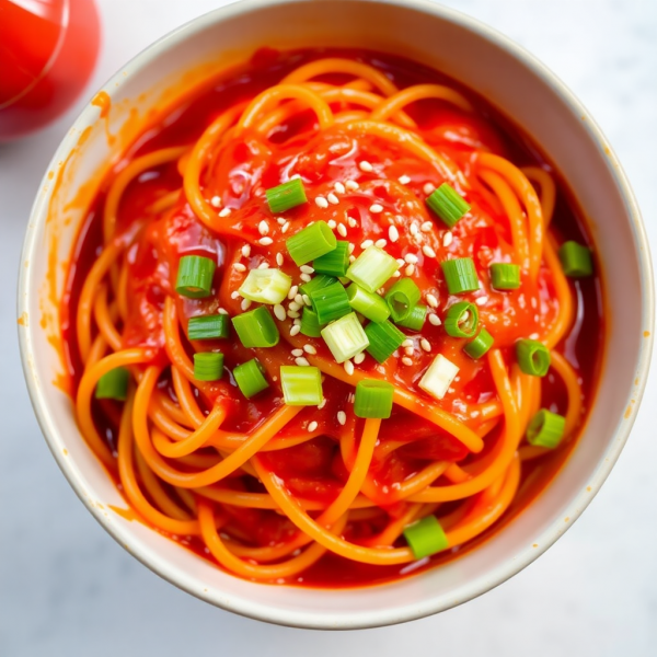 Fiery Hot Sauce Noodle Bowl