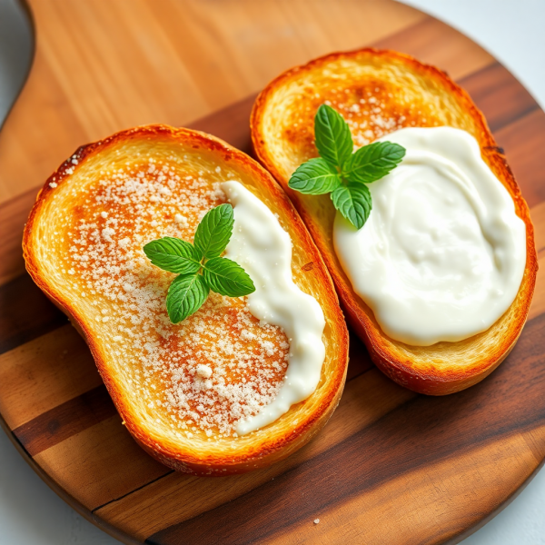 Creamy Cheese and Sugar Toasts