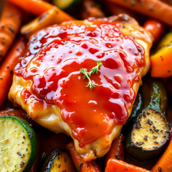 Honey Glazed Chicken with Roasted Vegetables