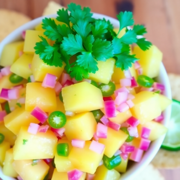 Sweet Spicy Tangy Pineapple Salsa