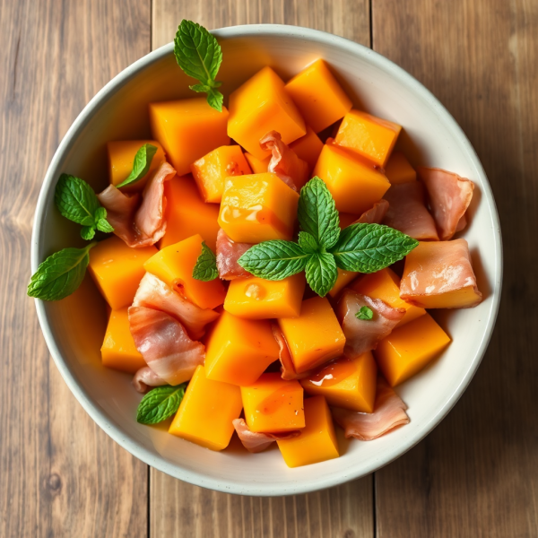 Cantaloupe and Prosciutto Salad