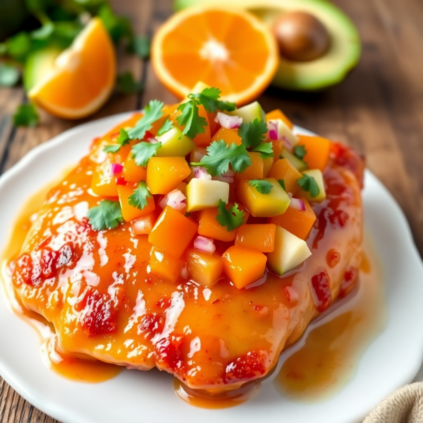 Citrus Glazed Chicken with Orange Salsa