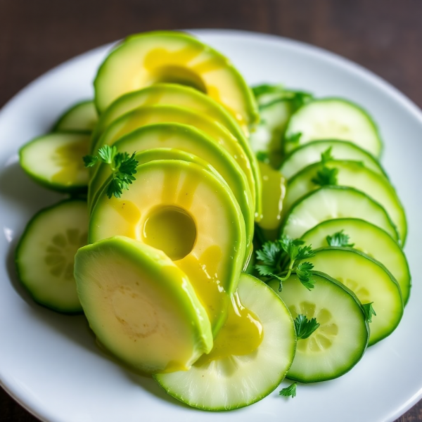 Chilled Avocado and Cucumber Salad