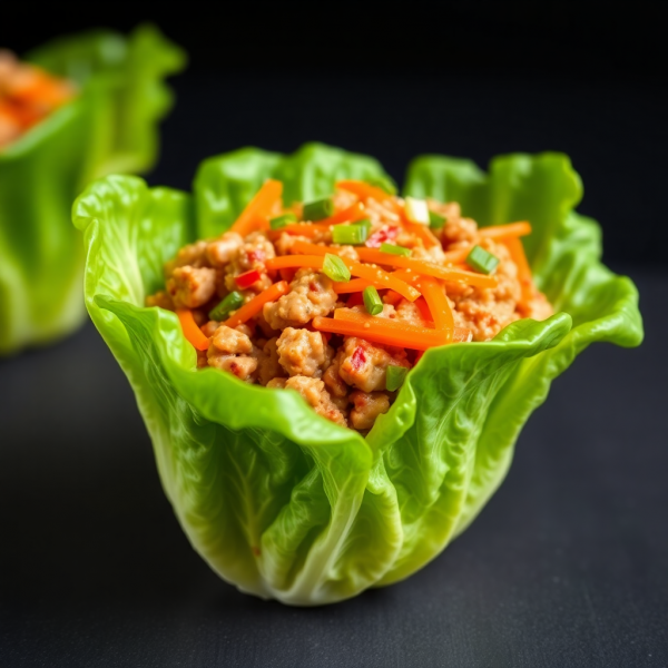 Lettuce Wraps with Spicy Chicken