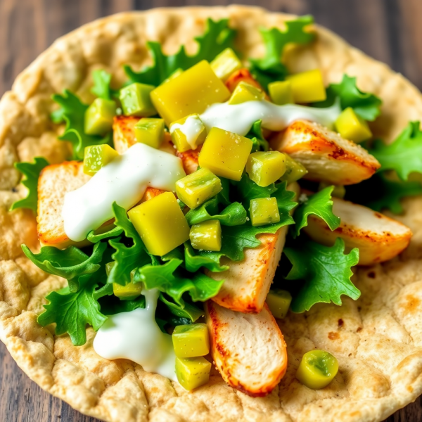 Tangy Pickle Chicken Wrap