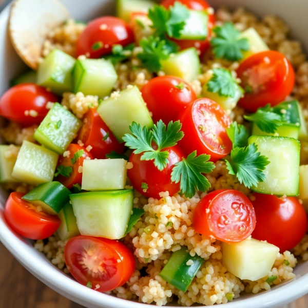 Cucumber and Quinoa Salad Bowl