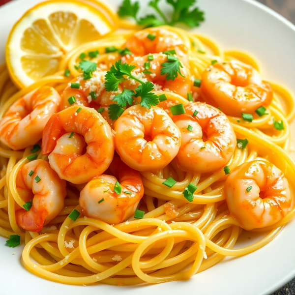 Garlic Butter Shrimp Pasta