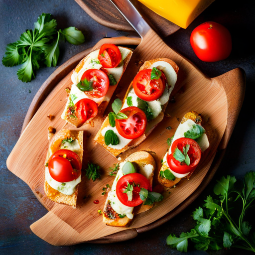 Cheesy Tomato Crostini