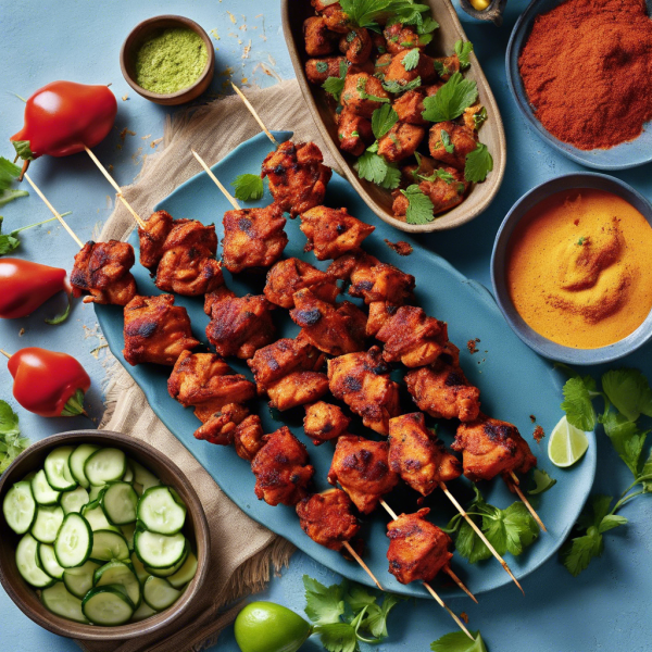Spicy Tandoori Chicken Skewers
