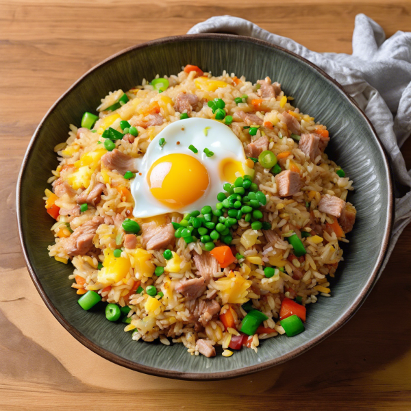 Cheesy Pork Fried Rice