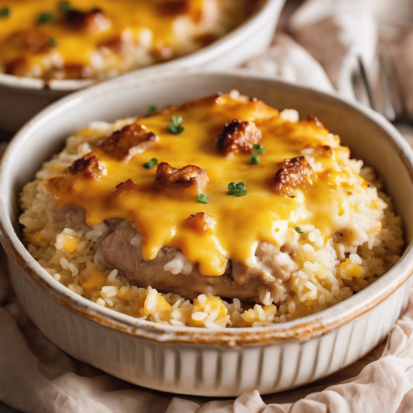 Cheesy Pork and Rice Bake