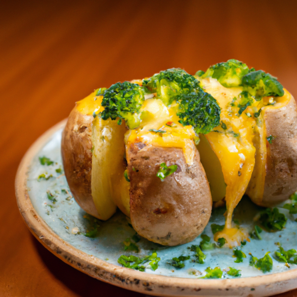 Broccoli and Cheese Stuffed Baked Potatoes