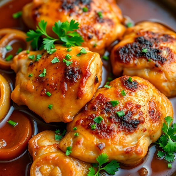 Beer-Braised Chicken Thighs
